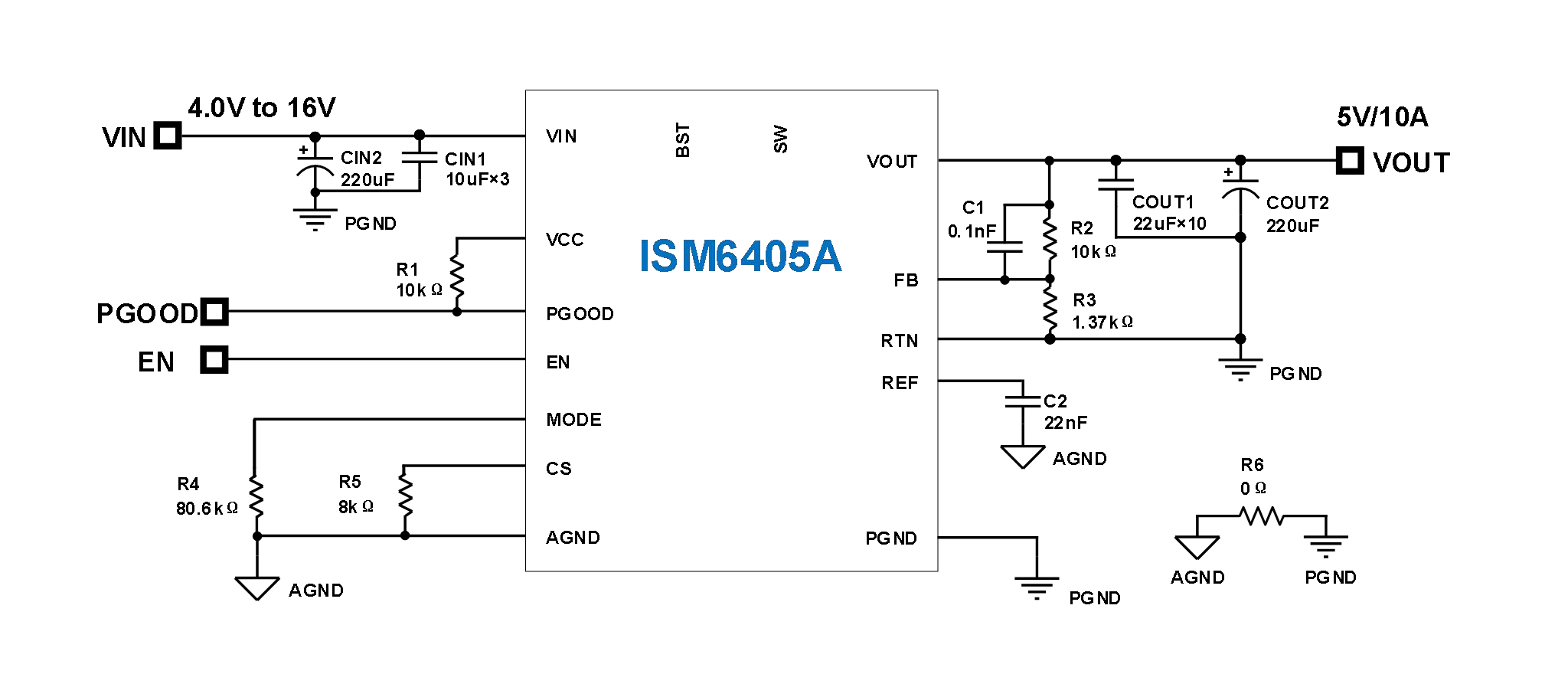6405A VIN = 12V, VOUT = 5.0V, Load=10A, FCCM 1MHz.png
